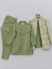 Green open Sherwani