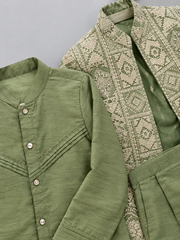 Green open Sherwani