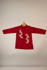 Maroon Leaf Kurta
