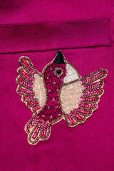 Bird Motif Nehru Jacket with Kurta