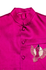 Bird Motif Nehru Jacket with Kurta