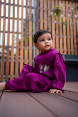 Bird Motif Nehru Jacket with Kurta