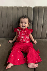 Rose Ember Crop Top & Flare Pants