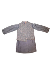 Grey Bollywood Nehru Jacket with Kurta