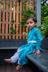 Turquoise Kurta with pyjama