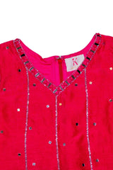 Fuchsia Mirror Sharara Set