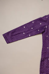 Purple Bandhej Kurta