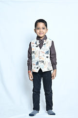 Animal Print Waistcoat with Shirt