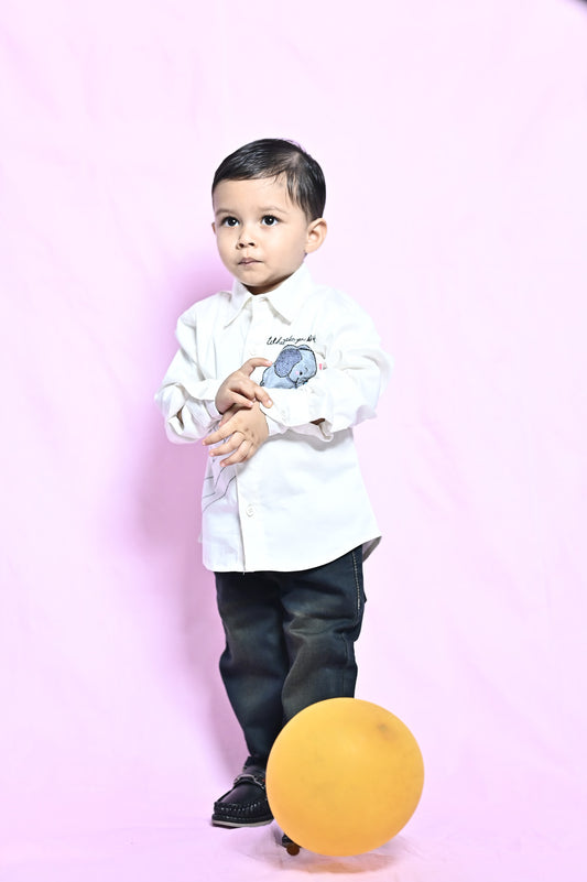 Elephant Embroidered Shirt