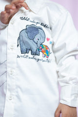 Elephant Embroidered Shirt