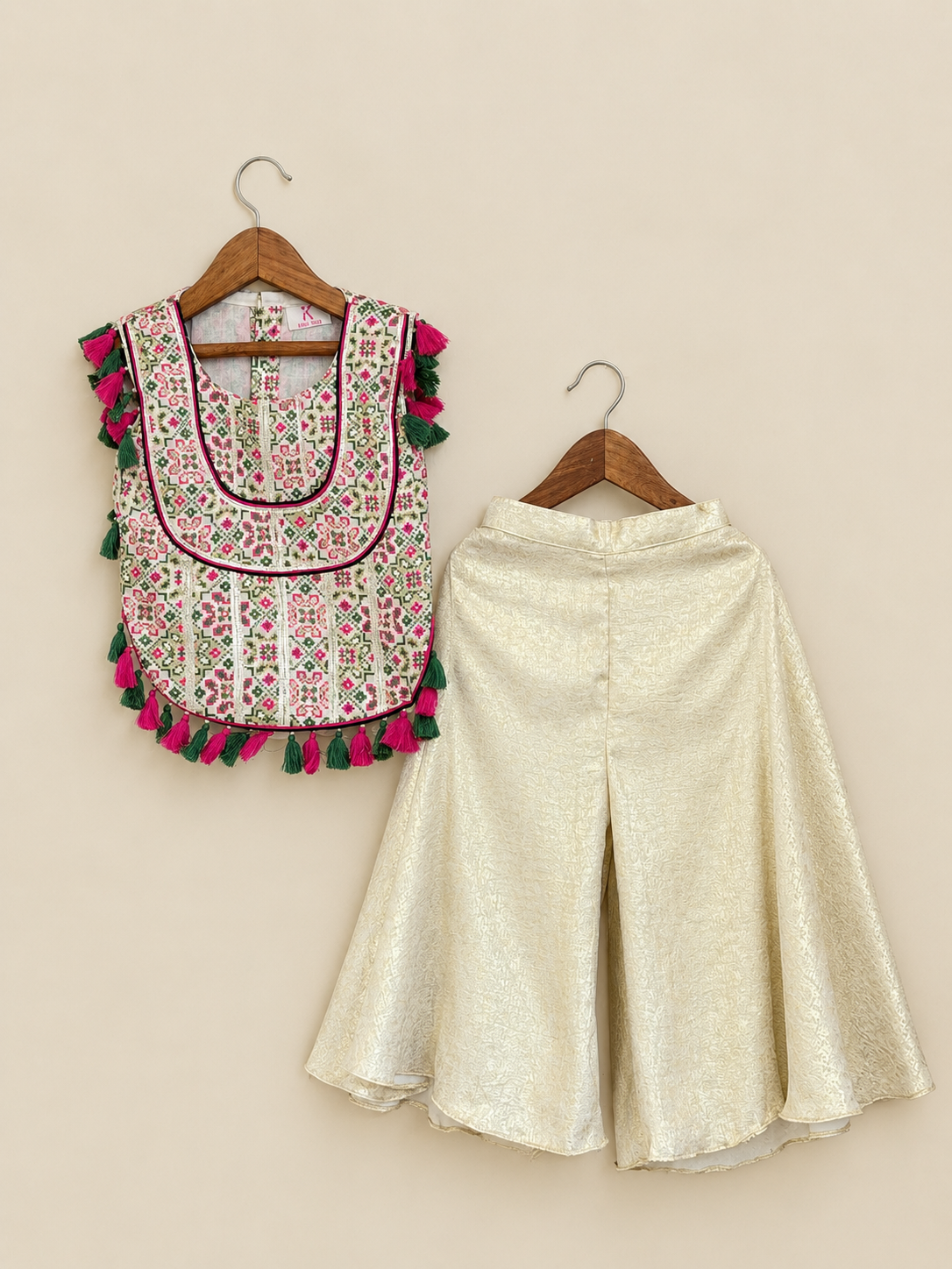 Benarasi Top with Flare Pants