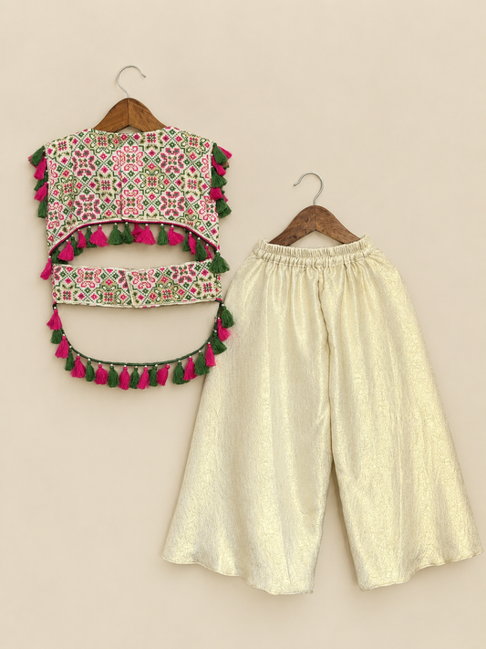 Benarasi Top with Flare Pants