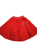 Red Printed Lehenga