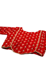 Red Printed Lehenga