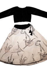 Velvet Top with Ballerina Skirt
