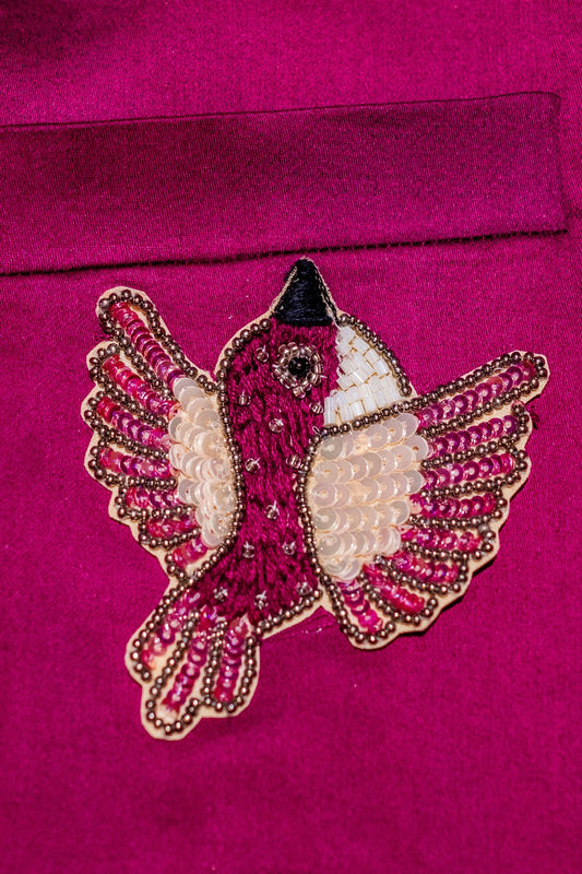 Bird Motif Nehru Jacket with Kurta