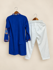 Blue embroidered Kurta