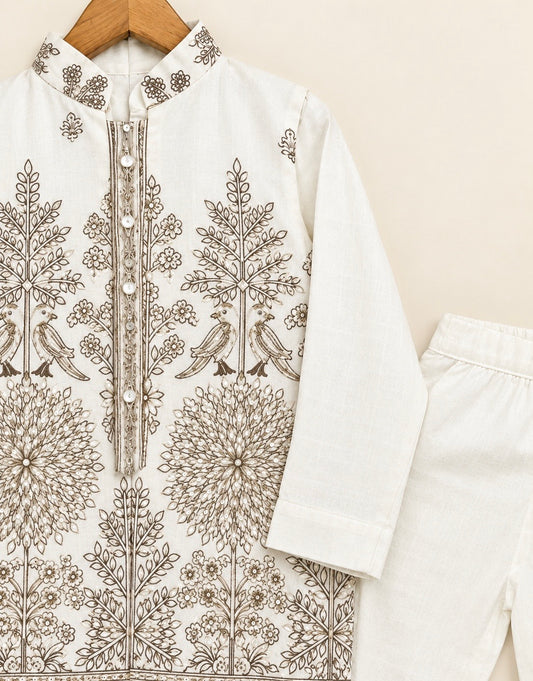 White Golden Bundi Set