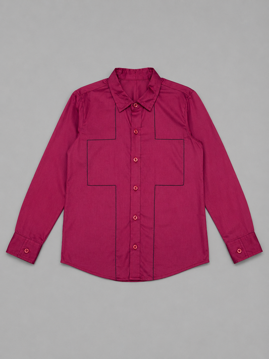 Berry Cross Stitch Shirt